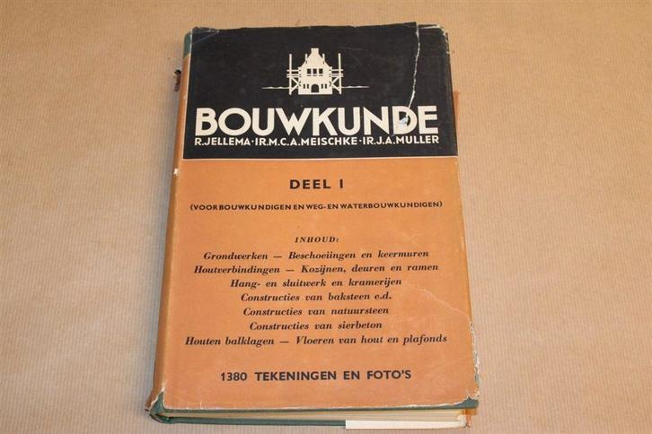 Bouwkunde Deel 1 - Jellema - 1960, Boeken, Techniek, Gelezen, Bouwkunde, Ophalen of Verzenden