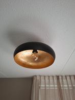 Stijlvolle Plafondlamp Zwart/Goud, Ophalen, Zo goed als nieuw, Metaal