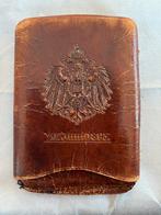 Antieke lederen sigarenhouder - 1895, Gebruikt, Bruin, Leer, Ophalen