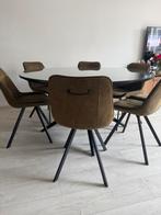 Eetkamer/ eettafel stoelen 6 stuks (woonexpress), Huis en Inrichting, Ophalen, Zo goed als nieuw, Rechthoekig, 50 tot 100 cm