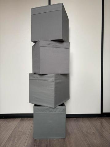 IKEA Dröna opbergbak donkergrijs (4 stuks) beschikbaar voor biedingen