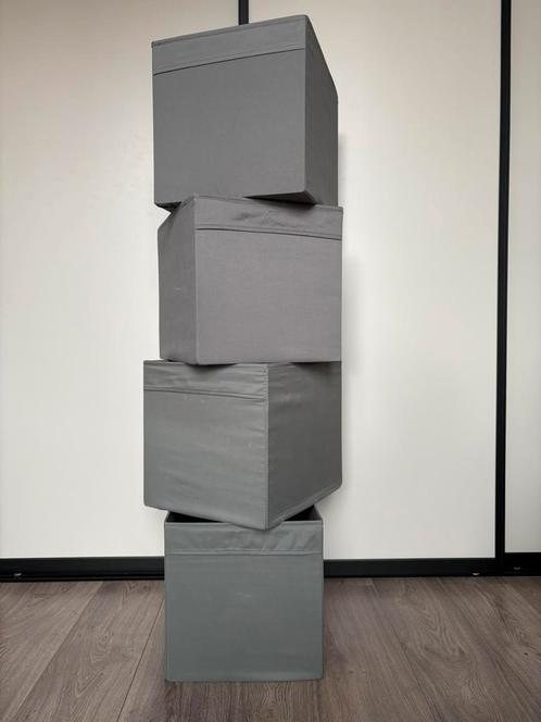 IKEA Dröna opbergbak donkergrijs (4 stuks), Doe-het-zelf en Verbouw, Kratten en Dozen, Zo goed als nieuw, Minder dan 35 cm, Ophalen