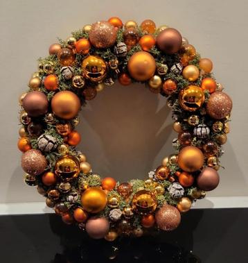 Mooie ballen krans ong 35 cm kerstballen krans met lichtjes beschikbaar voor biedingen