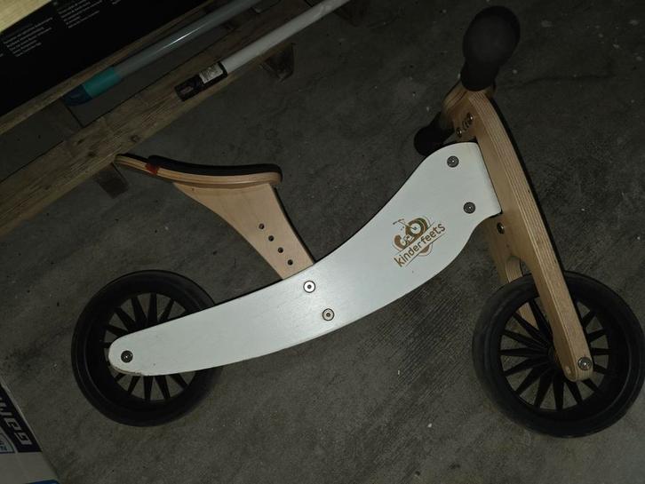 Houten 2-in-1 loopfiets en driewieler (merk: Kinderfeets), Kinderen en Baby's, Speelgoed | Buiten | Skelters, Zo goed als nieuw