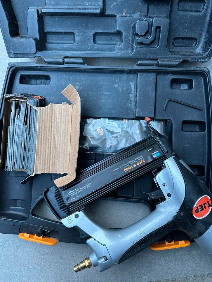 Tjep F18/50 minibrad tacker, Doe-het-zelf en Verbouw, Gereedschap | Handgereedschap, Zo goed als nieuw, Ophalen of Verzenden