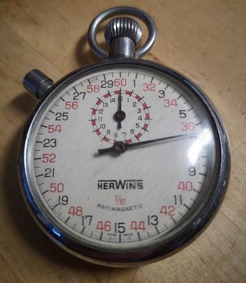 Herwins vintage stopwatch, zeldzaam beschikbaar voor biedingen
