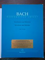 Bach Inventionen und Sinfonien BWV 772-801 Bärenreiter, Ophalen of Verzenden, Gelezen