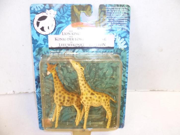 Mattel 1993 Disney The Lion King 2x Giraf figuurtje 11cm hg, Verzamelen, Disney, Zo goed als nieuw, Beeldje of Figuurtje, Leeuwenkoning of Jungle Boek