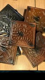 9 Aardewerk tegels Susak Pottery Indonesië, Ophalen of Verzenden