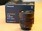 Panasonic-Leica DG Summilux 12mm F1.4 MFT lens, Audio, Tv en Foto, Fotografie | Lenzen en Objectieven, Ophalen of Verzenden, Zo goed als nieuw