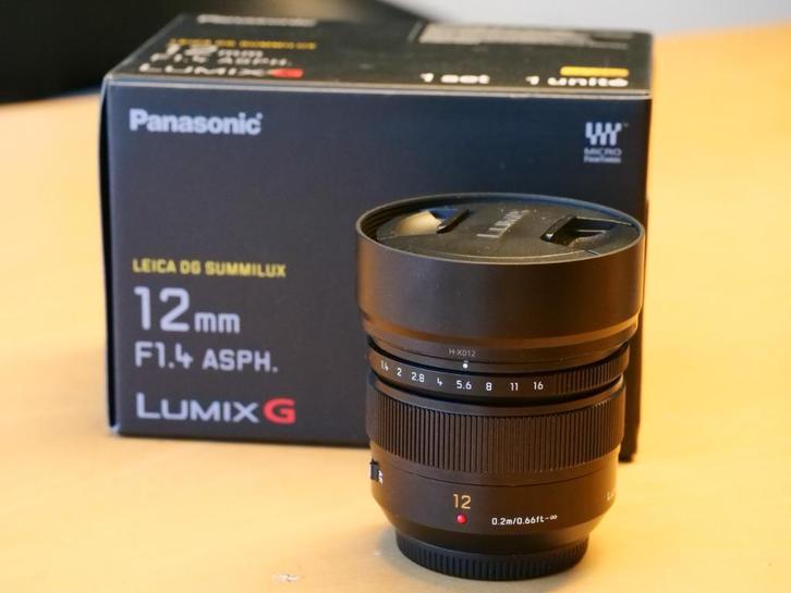 Panasonic-Leica DG Summilux 12mm F1.4 MFT lens, Audio, Tv en Foto, Fotografie | Lenzen en Objectieven, Zo goed als nieuw, Groothoeklens