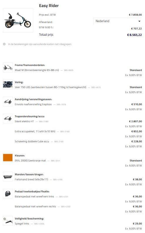 VAN RAAM Easyrider Easy rider 1500 euro korting! dubbele acc, Fietsen en Brommers, Fietsen | Heren | Herenfietsen, Overige merken