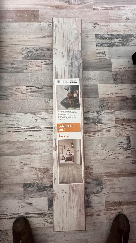Lundia Gustav Laminaat + Ondervloer (ca 6m2), Doe-het-zelf en Verbouw, Vloerdelen en Plavuizen, Zo goed als nieuw, Laminaat, Kunststof