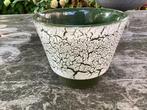 Mooie Vintage Aardewerk Bloempot Groen, Ophalen, Rond, Binnen, Zo goed als nieuw