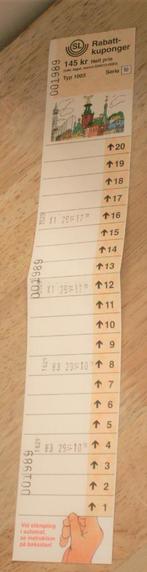 Strippenkaart voor de trein uit Zweden, Verzamelen, Spoorwegen en Tramwegen, Verzenden, Gebruikt, Trein, Overige typen
