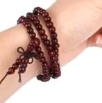 Boeddhistische Gebedsmala 108 kralen hout., Ophalen, Nieuw, Overige kleuren, Hout