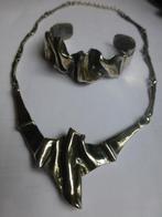 Modernist Zilveren Set: Armband + Collier HARRIE LENFERINK, Verzenden, Zilver, Overige typen