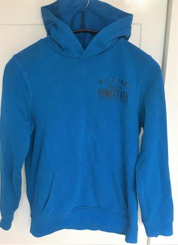 Stoere blauwe HOODY mt 158 164 Here There beschikbaar voor biedingen