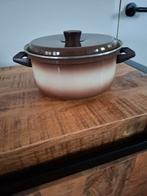 Vintage Bruine Kookpan met Deksel doorsnede 24 cm, Huis en Inrichting, Keuken | Potten en Pannen, Kookpan of Snelkookpan, Overige materialen