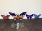 5 Tiffany vlinders - glashangers, Ophalen of Verzenden