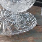 Mooi kristallen roomstel met schotel voor koekjes, 23x12 cm, Antiek en Kunst, Ophalen of Verzenden
