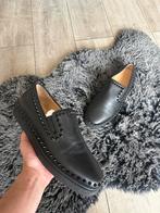 Christian Louboutin Pik Boat Flat Calf Leather Size 40,5, Christian Louboutin, Zwart, Ophalen of Verzenden, Sneakers of Gympen