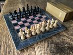 Schaakspel hout/ marmer 25 x25 in goede staat € 15, Ophalen of Verzenden, Gebruikt