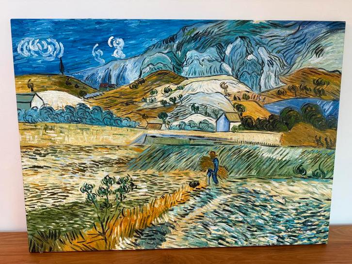 Schilderij: Oogst in de Provence, naar Van Gogh, Antiek en Kunst, Kunst | Schilderijen | Klassiek, Ophalen