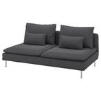 Grijze hoes 3 zits bank Soderhamn ikea inclusief arm, Ophalen, Driepersoons, 75 tot 100 cm, Zo goed als nieuw