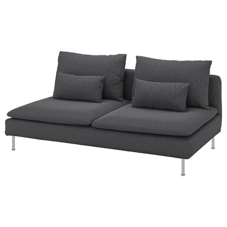 Grijze hoes 3 zits bank Soderhamn ikea inclusief arm, Huis en Inrichting, Banken | Bankstellen, Zo goed als nieuw, Rechte bank