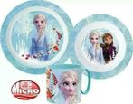 Disney Frozen Kinderservies Blauw met Mok - Magnetron, Nieuw, Ophalen of Verzenden