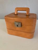 Vintage beauty case, Ophalen, Gebruikt, Beige, Met spiegeltje(s)