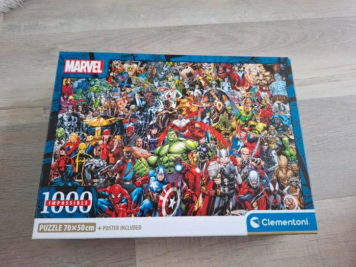 Marvel Impossible Puzzel 1000 Stukjes Clementoni, Hobby en Vrije tijd, Denksport en Puzzels, Zo goed als nieuw, Legpuzzel, 500 t/m 1500 stukjes
