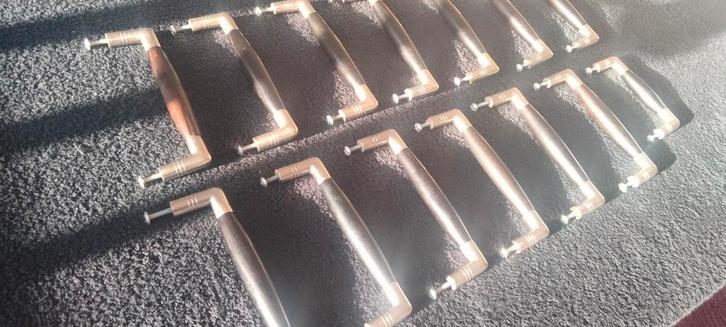 Deurknoppen lade greep nikkel ebbenhout ton model antiek, Doe-het-zelf en Verbouw, IJzerwaren en Bevestigingsmiddelen, Gebruikt