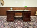 Klassiek Engels Chesterfield Bureau Partnerdesk, Ophalen
