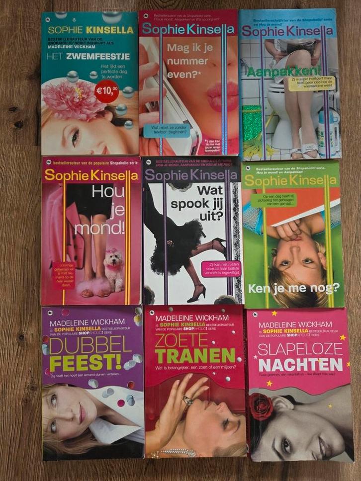Set van 9 boeken van Sophie Kinselle en Madeleine Wickham, Boeken, Chicklit, Zo goed als nieuw, Ophalen of Verzenden