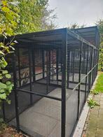 Grote Vogel volière met sluis verzink en zwart gepoedercoat, Dieren en Toebehoren, Ophalen of Verzenden, Zo goed als nieuw, Metaal