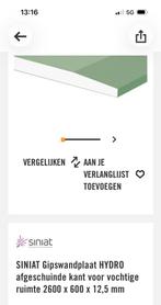 Wandgipsplaat afgeschuinde kant, Doe-het-zelf en Verbouw, Plinten en Afwerking, Ophalen, Overige materialen, Overige typen, Nieuw