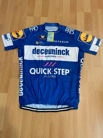 Wielrennen: wielershirt Deceuninck Quickstep maat 2XL