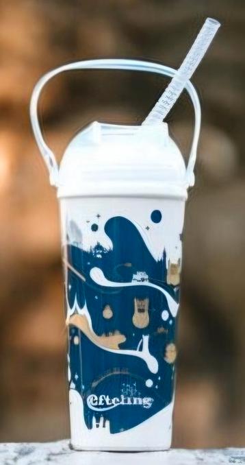 Efteling Beker met Rietje winterefteling. beschikbaar voor biedingen