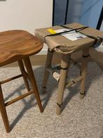 Bardruk teakhout. Nieuw in verpakking, 1 kruk, Ophalen, Zo goed als nieuw, 60 tot 90 cm