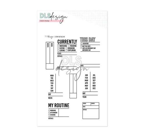 DLS Design Clear Stamps Story Details #9, Hobby en Vrije tijd, Stempelen, Nieuw, Clearstamp, Verzenden