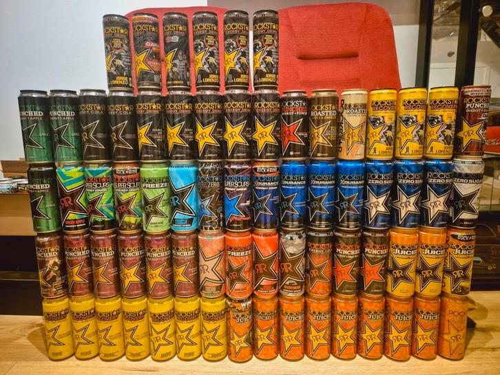 Rockstar Energy blikken blikjes verzameling, Hobby en Vrije tijd, Overige Hobby en Vrije tijd, Zo goed als nieuw, Ophalen of Verzenden