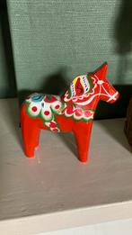 mooi houten dala paard paardje 16 cm hoog met sticker, Antiek en Kunst, Ophalen of Verzenden