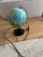 Wereldbol lamp. In mooie gave en werkzame staat., Ophalen, Gebruikt, Wereldbol, globe