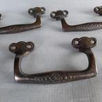 3 antieke ladegrepen / kastgrepen koper-legering, Antiek en Kunst, Ophalen, Koper