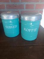 Emaille koffie en suiker bus. En melk koker  emaille vergiet, Ophalen