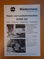 Folder Wiedenmann gazon en bladveger Super 400, Boeken, Ophalen of Verzenden, Gelezen, Tractor en Landbouw