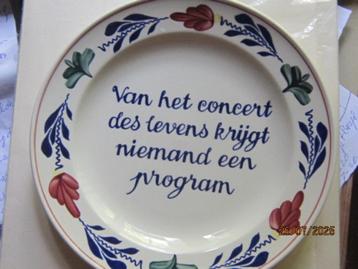 Villeroi BOCH, Mooi wandbordje Van het Concert des Levens !! beschikbaar voor biedingen
