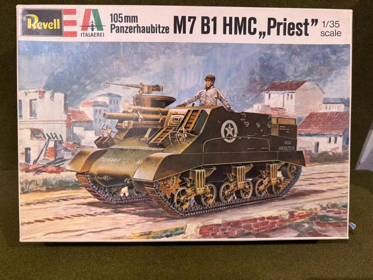 Revell 3086 1/35 M7 Priest + Eduard PE + Blast stowage set, Hobby en Vrije tijd, Modelbouw | Auto's en Voertuigen, Nieuw, Tank